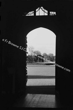 BIRR CASTLE  TELESCOPE THROUGH HALL DOOR